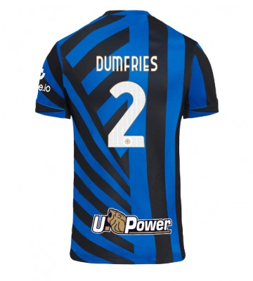 Inter Milan Denzel Dumfries #2 Replika Hjemmebanetrøje 2024-25 Kortærmet